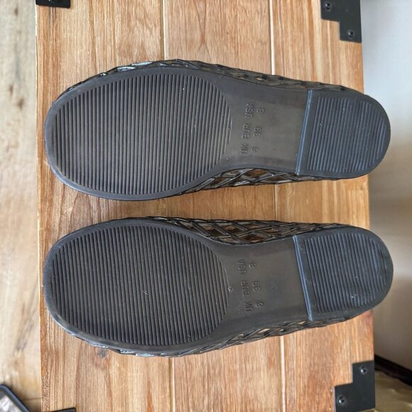 MIA DARLEENE Black Jelly Open Basket Weave Slip On Ballet Flat Shoes Size 8 - Picture 12 of 12